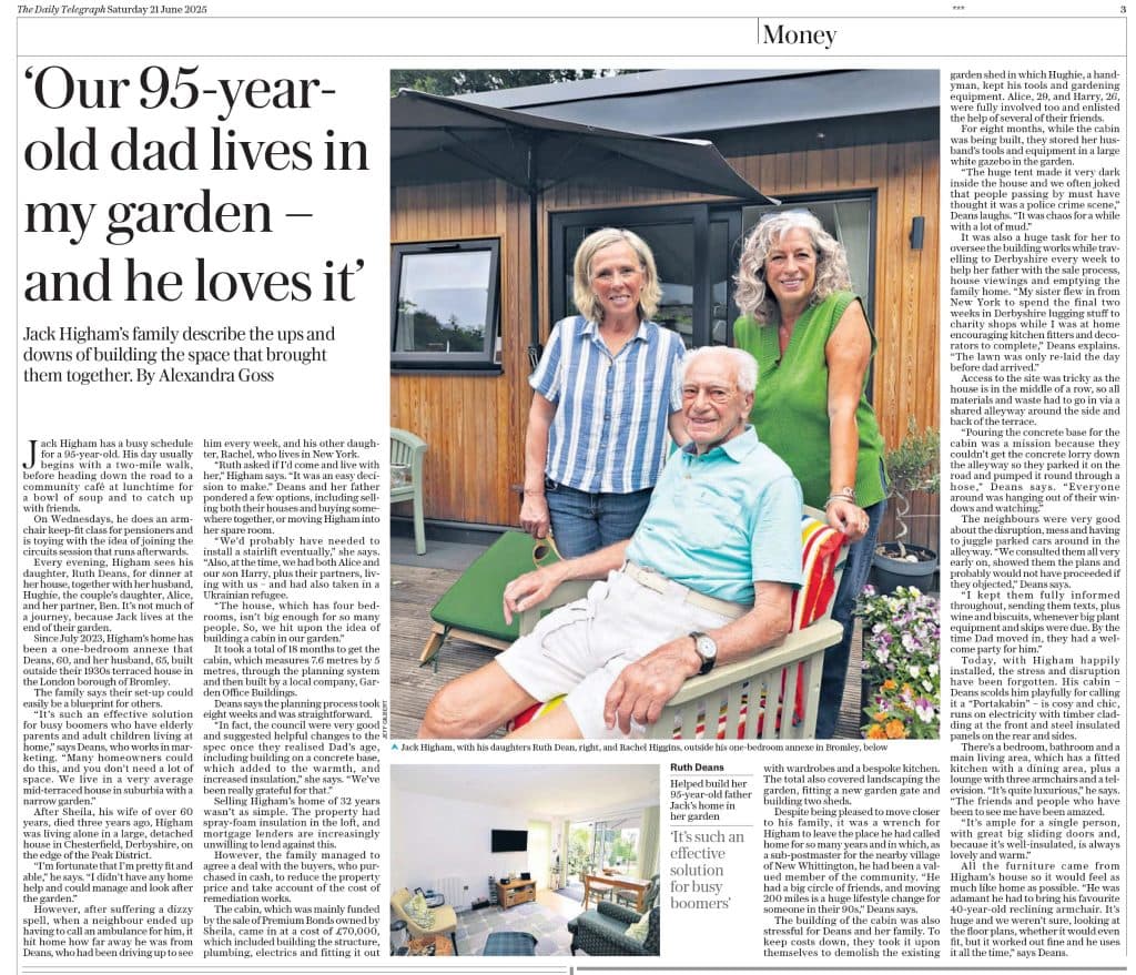 Grannexe project featured in The Telegraph newspaper