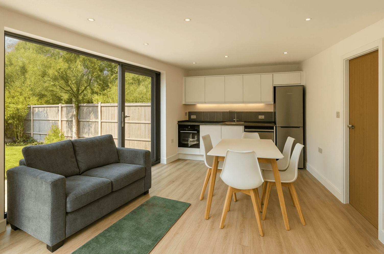 Open-plan living and kitchen