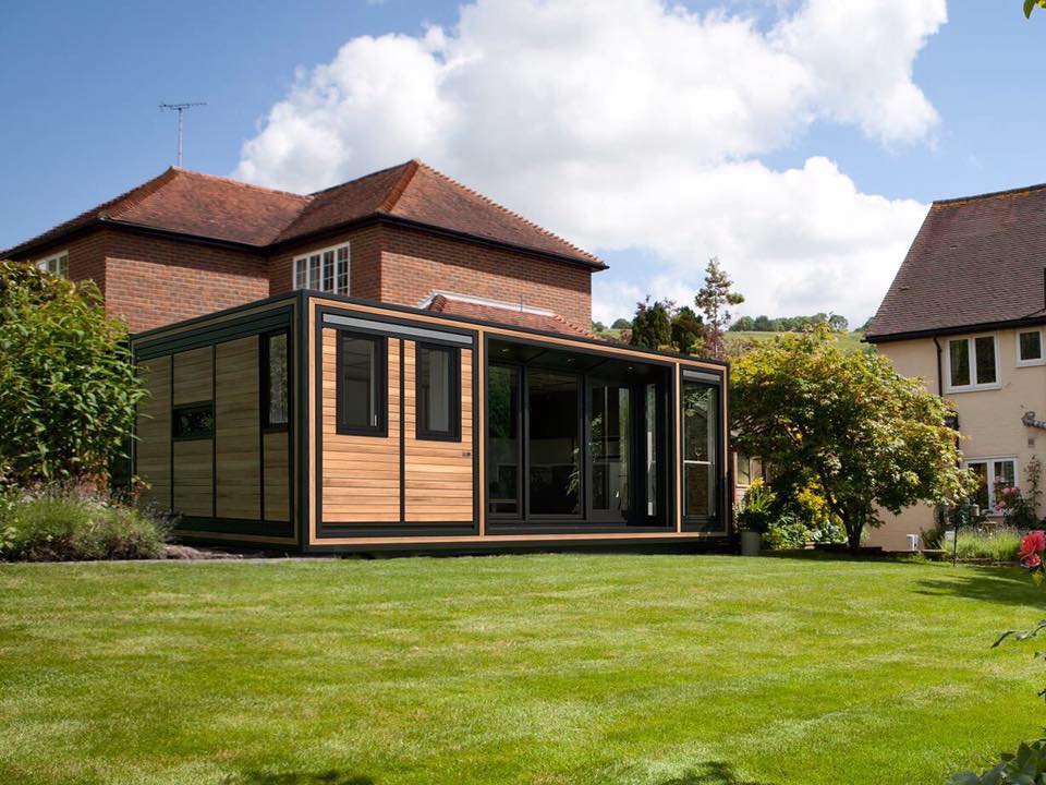 Modern granny annexe nestled in spacious, verdant backyard.